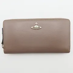 M10 Vivienne Westwood ヴィヴィアンウエストウッド オーブ レザ― ラウンドファスナー長財布 グレー