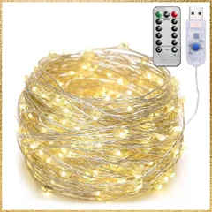 ☆彡送料無料でお届け☆彡Color:ウォームホワイト【USB給電式】_Size:20メートル LEDストリングライト 柔らかい銅線ワイヤー・イルミネーションライト8種類の点灯モード 簡易DIY クリスマス/結婚式/パーティ/学園祭デコレーション クリスマス電飾