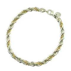 TIFFANY&Co. ティファニー ツイストロープ SV925/750 ブレスレット シルバー/ゴールド K2512-k034NP