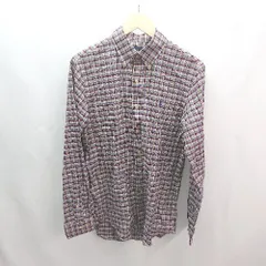 ◇ POLO RALPH LAUREN ボタンダウン チェック柄 刺繡 ブランドロゴ オシャレ 長袖 シャツ サイズS ブラウン系 メンズ E  【1306140006575】