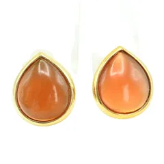 YVESSAINTLAURENT イヴサンローラン ヴィンテージ カラーストーン GP イヤリング ゴールド/オレンジ K2512-k057NP