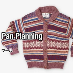 【美品】ノルディック柄 ショールカラー ニットカーディガン トナカイ ツリー柄 ウッドボタン M マルチカラー GENERAL CLOTHING Pan Planning