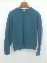 ◇ Champion チャンピオン シンプル 無地 スウェット 長袖 トレーナー サイズM ブルー レディース P  【1306160002908】