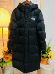 THE NORTH FACE ザノースフェイス ブラック ダウンジャケット ロング丈 100 large₍ラージ)