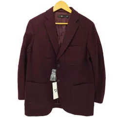 ユニクロプラスジェイ UNIQLO+J ウールブレンドオーバーサイズジャケット Sサイズ ワイン メンズ JPN：S 