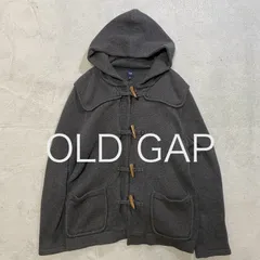 Old GAP グレー ダッフルコート フード付き オールドギャップ　ニットダッフル　コットン100％