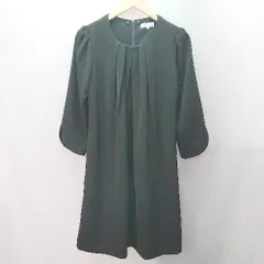 ◇ Sweet Mommy フォーマル バックファスナー 授乳服 八分袖 ひざ丈 ワンピース サイズL ブラック レディース E  【1306190034016】