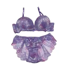 petit marie パリシェ ブラ ショーツ Tバック 3点1セット C75 M ビビットグラデーション パープル ピンク