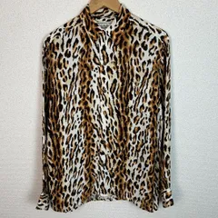WACKO MARIA ワコマリア レオパードシャツ 総柄 ブラウン Lサイズ レディース 古着 ストリート モード