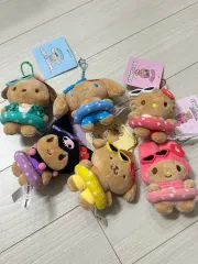 まとめ売り) サンリオ OLIVE YOUNG タンニング キーホルダー ハローキティ、シナモン、マイメロディ、クロミ、ポチャッコ、プーさん フォーム