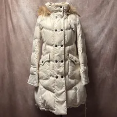 BURBERRY BLUE LABEL ダウンコート ファー付 ノバチェック 40