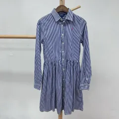 POLO ポロ ラルフローレン ストライプ ONE PIECE ジュニア キッズ 14サイズ J26