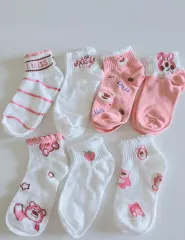 可愛いキャラクター/ピンク レディース 靴下 セット 7点 成人