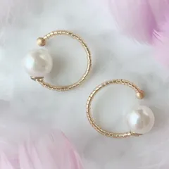 【公式カフ】金属アレルギー対応・シンプルカフ（さとう式リンパケアの理論に基づいたイヤーカフ）イヤーフープイヤークリップをお使いの方にもオススメ・ゴールドカラー