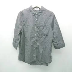 ◇ CIAOPANIC シンプル カジュアル 胸ポケット 薄手 七分袖 シャツ サイズone チャコールグレー レディース E  【1307040046098】