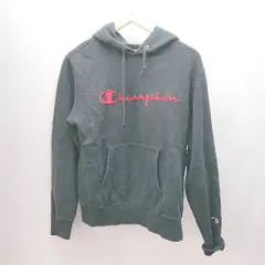 ◇ Champion チャンピオン フーディ― ロゴ シンプル きれいめ カジュアル 長袖 パーカ サイズM ブラック レディース E  【1307040049846】