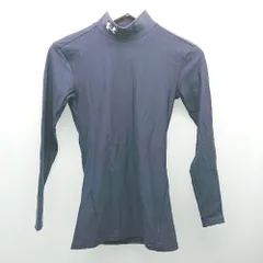 ◇ UNDER ARMOR ワンポイント ツルツル生地 シンプル スポーティー 長袖 アンダーシャツ 表記なし ネイビー メンズ E  【1307040060223】