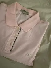 バーバリー ピンク カラー 半袖 ポロTシャツ XL