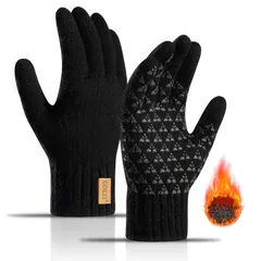 【人気商品】秋冬 てぶくろ 冬用 グローブ メンズ手袋 ランニング 自転車手袋 メンズ用 男女兼用 サイクルウェア 防寒グローブ 暖かい ジョギング ふわふわ裏起毛 タッチパネル ニット手袋 アウトドア 冬 防寒手袋 レディース スマホ対応 厚手 メンズ ブラ