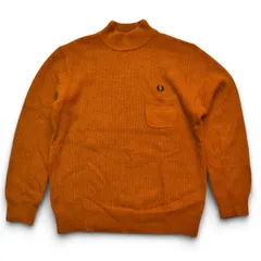 FRED PERRY フレッドペリー PIQUE KNIT JUMPER ニットセーター 長袖 F3249 サイズL 定価20900円 メンズ マスタード