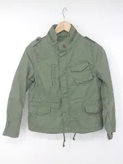 ◇ May relacher カジュアル スタンドカラー ドロスト 長袖 ミリタリー ジャケット サイズF カーキ系 レディース P  【1308040018153】