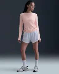 S NIKE ロングスリーブ クロップドトップス ピンク フォッシル ストーン