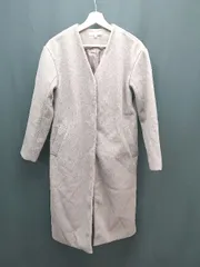 ◇ pink adobe ロング丈 オーバーサイズ シンプル カジュアル 長袖 アウター サイズM グレージュ レディース E  【1309040033603】