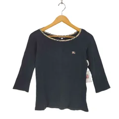 バーバリーブルーレーベル BURBERRY BLUE LABEL ホース刺繍 ノヴァチェック 七分裾 カットソー レディース  38