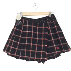 バーバリーブルーレーベル BURBERRY BLUE LABEL ホース刺繍 ウールキュロットスカート レディース  36