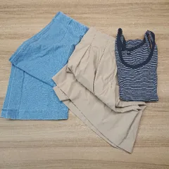 ◇ 《 UNIQLO ユニクロ まとめ売り3点セット サイズM ボーダー デニム タンクトップ スカート レディース 》 E  【1310130000443】