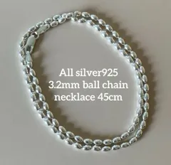 All silver925 ボールチェーンネックレス45cm シャイニー vmw'rのサムネイル
