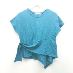 ◇ BIFROST 無地 アシンメトリー ラウンドネック 半袖 カットソー 表記なし ブルー レディース E  【1310130048179】