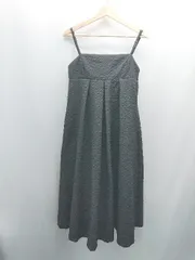 ◇ La-gemme 肩紐調整可能 裏地あり バスト部分ゴム 無地 ロング ワンピース 表記なし ブラック レディース E  【1310130046113】