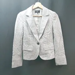 ◇ ketty カジュアル フォーマル シンプル オフィス ストレッチ 長袖 ジャケット サイズ1 ライトグレー レディース E  【1310300000884】