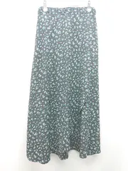 ◇ studio CLIP スタディオクリップ 小花柄 ゆったり ガーリー ロング フレア スカート サイズL ブラック レディース E  【1310130049619】