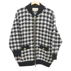 クラネ CLANE 22AW ワイドチェックハンドニット WIDE CHECK HAND KNIT