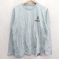 ◇ OUTDOOR　アウトドア コットン100%　正面ロゴ 長袖 Ｔシャツ サイズL ライトブルー系 レディース E  【1408060005666】