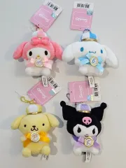 未使用 正規品) Sanrio 正規品 ぬいぐるみ バッグチャーム キーホルダー 王冠 新品 4種セット