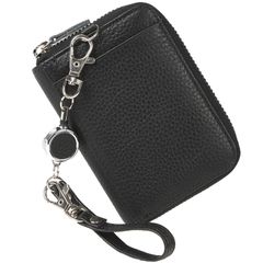 LOMEI Zipper Compact Wallet BLACK - メルカリ