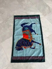 ⭐️良品⭐️ エルメス ビーチタオル 馬 ネイビー 大判 ⭐️良品⭐️ エルメス ビーチタオル 馬 ネイビー 大判