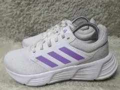 245 アディダス ギャラクシー6 白 PURPLE スニーカー 中古 靴