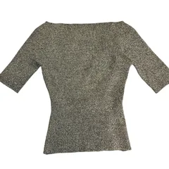 B071 FRAY I.D フレイアイディー バッククロスカットアウトリブニット セーター グレー 無地 レディース F