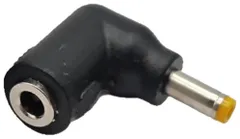 DC変換アダプタ 互換品 外径4.0mm 内径1.7mm（オス）← 外径3.5mm 内径1.35mm（メス） 24V 5A対応 DC L字型 電源プラグ 変換コネクター 電源アダプター 