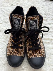vans  レオパード 豹柄 ハイカットスニーカー 23.5
