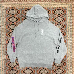 NBAバックプリントグレーフーディーメンズM