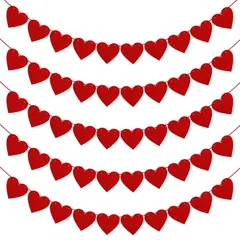 【まもなく終了】パーティー バレンタインデー 装飾 飾り 飾り 記念日 壁飾り ホワイトデー 背景 撮影 ガーランド ガーランド デコレーション バレンタイン バレンタイン 飾り付け レッド 結婚式 ハート 5本