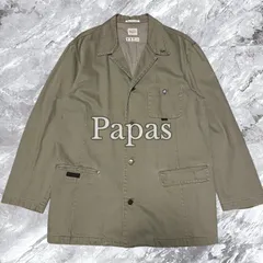 【Papas】 パパス リネンカバーオール ジャケット 90s 麻 ヴィンテージ Papas】 パパス リネンカバーオール ジャケット 90s 麻 ヴィンテージ