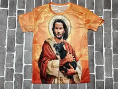 【Tシャツ　キリスト:キアヌ・リーブス　Mサイズ】D01-02/FRI