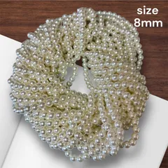 【パールビーズ　約8mm 10連セット】アクセサリーパーツ　ハンドメイド