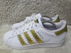 265 アディダス SUPERSTAR 白 GOLD スニーカー 中古 靴